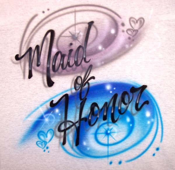 Airbrushed Bridal Party Shirts for the Bridesmaid, Maid of Honor & More