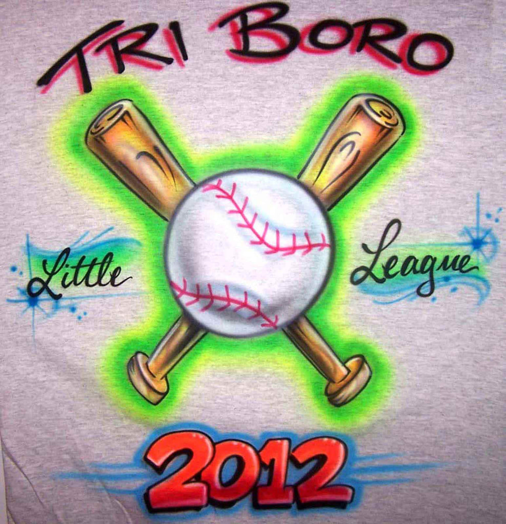 Airbrushed Baseball Event League Tournament Shirt