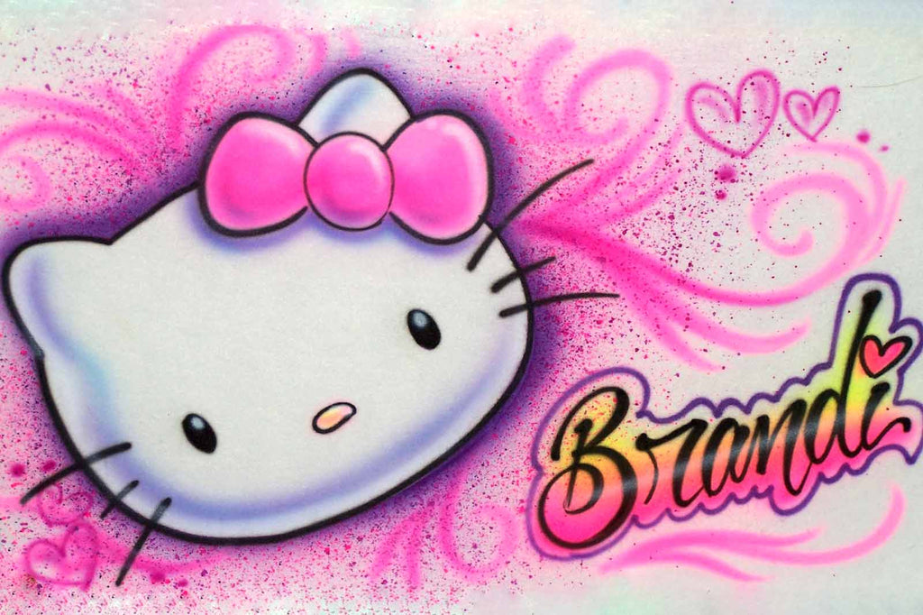 Airbrushed Kitty Face Personalized Shirt Design