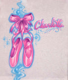 Airbrushed Ballet Slippers and Stars Personalized Custom Shirt