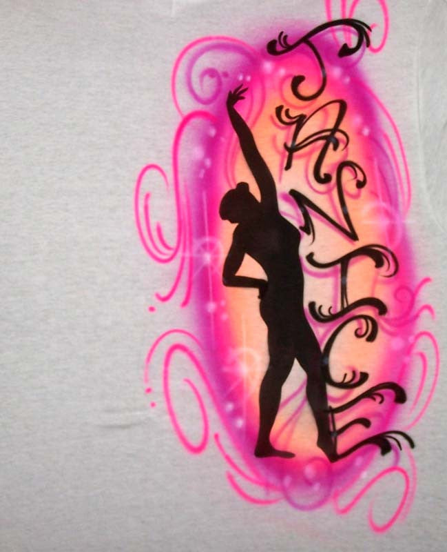 Dancer Silhouette Personalized Airbrushed Shirt