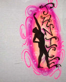 Airbrushed Dancer Silhouette Personalized T-Shirt
