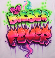 Justin Bieber Fever Airbrush Shirt