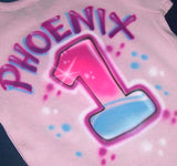 Airbrushed Birthday Onesie Name Age On Back