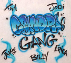 Grandpa's Gang Family Names Airbrushed T-Shirt or Sweatshirt