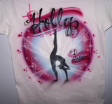 Airbrushed Gymnast Flip Shirt Design
