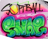 Airbrushed Softball Swag Custom Shirt Design
