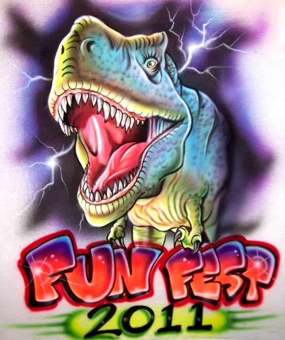 Custom Airbrushed T-Rex Personalized Dinosaur Shirt